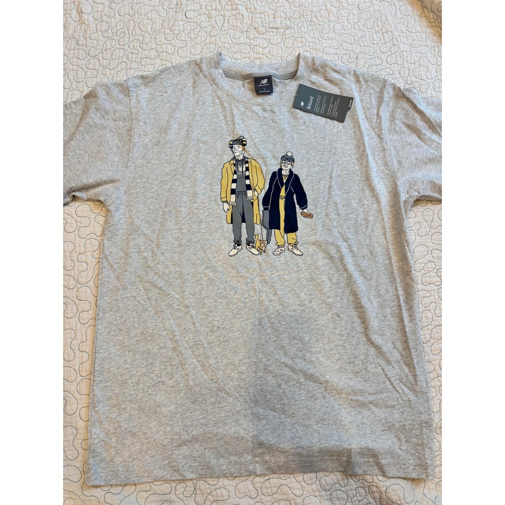 New Balance Mens Relaxed Graphic T-Shirt Athletic Grey Large Artist Series